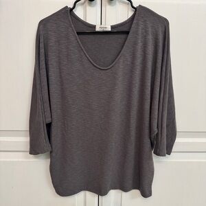 Charcoal Long Sleeve Batwing Top. Size LP.